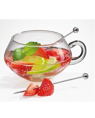 Set 6 tepuse pentru cocktail, otel inoxidabil, 15 cm - CILIO